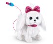 Интерактивно вървящо кученце с розова панделка и каишка за разходка 9531, снимка 5