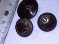 ТРИ СТАРИ БАКЕЛИТОВИ ВОЕННИ КОПЧЕТА с ПЕТОЛЪЧНА СВЕЗДА СОЦ БНА НРБ 41060, снимка 2