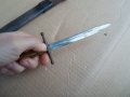 Рядък старинен,винтидж нож,щик.кортик,рогова дръжка,с кания, снимка 5
