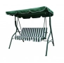 Градинскa люлка двуместна, бял/зелен - 140 *110*H153, снимка 4