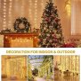 Нови водоустойчиви светлини за завеси Декорация Дом Украса Коледа, снимка 4