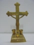 № 8457 Стар настолен свещник – Кръст с разпятие , снимка 5