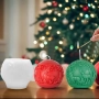 3D 2 модела Коледа Коледна топка елен елха Силиконов молд свещи гипс сапун смола , снимка 2