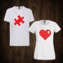 Тениски за двойки - Свети Валентин - дамска тениска + мъжка тениска , снимка 1 - Тениски - 27735733