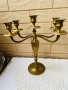Красив месингов свещник от Англия за 5 свещи, снимка 10