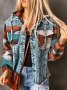Дамско дънково яке с качулка в стил western, 2цвята, снимка 5