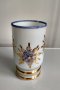 Цветна ваза с позлата от Соца, снимка 3
