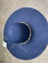 Дамска лятна шапка, с голяма перферия, тъмно синя, нова, с етикет, снимка 4