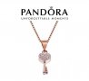 Pandora розово злато колие с висулка ключе, снимка 1 - Колиета, медальони, синджири - 38206051