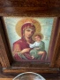 Триптих , Дърворезба, старинен домашен иконостас с кандило , икона, снимка 10