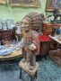 Страхотна голяма антикварна дървена фигура статуетка , снимка 5