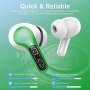 Нови Зелени Bluetooth 5.3 Безжични Слушалки с ENC Шумопотискане и Мощен Бас, снимка 2