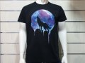 Нова мъжка тениска с дигитален печат Вълк - Луна, Серия вълци, снимка 12