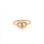 Златен дамски пръстен 1,29гр. размер:55 14кр. проба:585 модел:14244-3, снимка 1 - Пръстени - 39855058