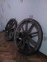 Колела от каруца,дървени ръчно изработени., снимка 3