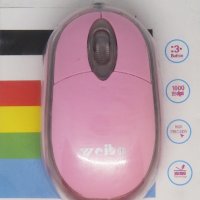 Оптична светеща USB мишка Weibo - розова, снимка 3 - Клавиатури и мишки - 40002107