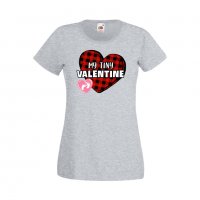 Дамска тениска Свети Валентин My Tiny Valentine, снимка 3 - Тениски - 35647403