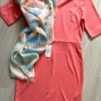 Hang елегантна рокля и нов шал в пастелни цветове , снимка 2 - Рокли - 44884712