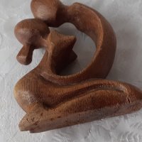 любов целувка дървена фигура статуетка дърворезба, снимка 7 - Статуетки - 37053453