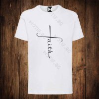 Мъжка тениска с щампа FAITH, снимка 1 - Тениски - 26343000
