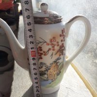 Чайник порцелан Kutani Япония, снимка 7 - Антикварни и старинни предмети - 43542437