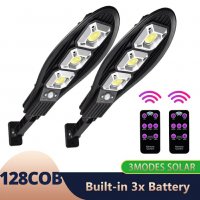 10бр. Соларна LED Лампа Cobra 600W IP65 + стойка за монтаж и дистанционно, снимка 3 - Соларни лампи - 33566289