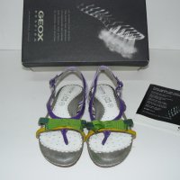 GEOX сандали лилаво/зелено/жълто/сребристо, ест.кожа – 32 номер, 215мм, снимка 3 - Детски сандали и чехли - 28723446