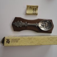 Гравирана лъжица от калай WMF кутия сертификат , снимка 11 - Антикварни и старинни предмети - 43223062