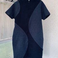 Скъпа рокля SELECTED (Дания)-кокон,твърд лен и памук, снимка 3 - Рокли - 37704809