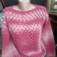 Дамски плетен пуловер , снимка 2 - Блузи с дълъг ръкав и пуловери - 43723812