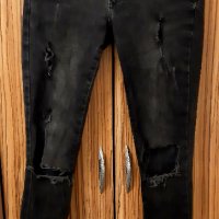 Черни дънкови панталони, снимка 1 - Къси панталони и бермуди - 33021505