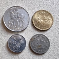 Монети. Индонезия. Индонезийски рупии . 4 бройки., снимка 1 - Нумизматика и бонистика - 39142116