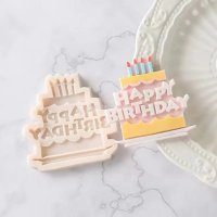 Силиконов молд Торта със свещи Happy Birthday, снимка 3 - Форми - 43906031