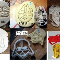 Междузвездни Войни Star Wars Дарт пластмасов резец форма фондан тесто бисквитки, снимка 2 - Форми - 27846592