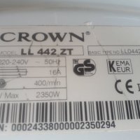Продавам На части пералня CROWN LL 442 ZТ, снимка 2 - Перални - 36846856