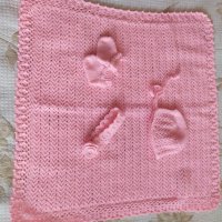 Страхотен плетен комплект за бебе момиче , снимка 3 - Комплекти за бебе - 38644758