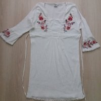 Невероятно красива риза/рокля в бяло с бродерия цветя и дантела , снимка 1 - Ризи - 26270692