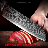 Нож дамаска стомана - код 2564, снимка 1 - Прибори за хранене, готвене и сервиране - 28262913