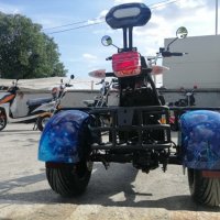 Електрическа триколка CITY-COCO HARLEY 3000W/60V/20AH - Синя, снимка 3 - Мотоциклети и мототехника - 39301086