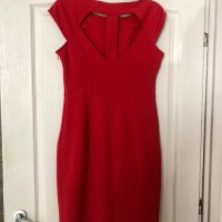 Елегантна червена рокля с интересен гръб, снимка 2 - Рокли - 38173473