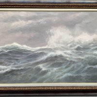Голяма картина от Анатолий Панагонов (Бурно море край Калиакра), снимка 5 - Картини - 10435790