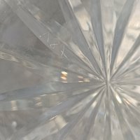 Винтидж викторианска гарафа с талия от оловен кристал, снимка 4 - Други - 43380236