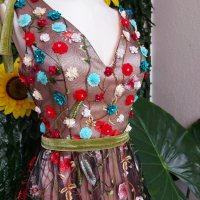 приказна официална бална рокля с 3D декорация , снимка 11 - Рокли - 28349013
