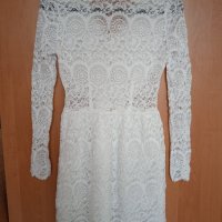 Бяла дантелена рокля НМ, снимка 8 - Рокли - 43549683