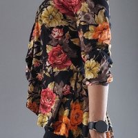 Дамско сако с флорални мотиви, снимка 2 - Сака - 43413065