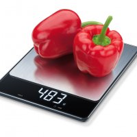 Везна, Beurer KS 34 XL kitchen scale; Stainless steel weighing surface; Magic LED; 15 kg / 1 g, снимка 6 - Електронни везни - 38423743