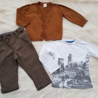 Панталон жилетка и блуза H&M 3-6 месеца, снимка 1 - Комплекти за бебе - 32253212