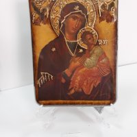 Луксозна икона на платно с Пресвета Богородица Майка - Модел Б - идеален подарък за Именните дни, снимка 1 - Икони - 37622739