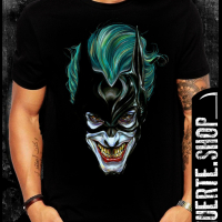 Тениска с щампа BATMAN JOKER MASK, снимка 1 - Тениски - 36423455