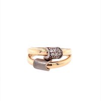 Златен дамски пръстен 3,59гр. размер:56 14кр. проба:585 модел:21735-1, снимка 1 - Пръстени - 43931868